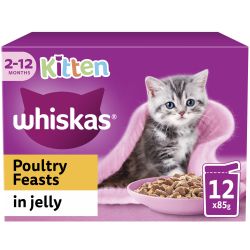 Whiskas Kitten Poultry Feast in Jelly 12x85g pouch