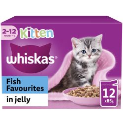 Whiskas Kitten Fish Favourites in Jelly 12x85g pouch