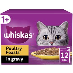 Whiskas Poultry Feasts in Gravy 12x85g pouch